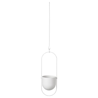 CHILISTRÅN Macetero colgante, interior/exterior blanco, 12 cm