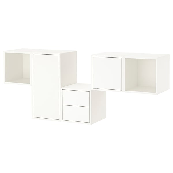 EKET Combinación mueble de almacenaje, blanco, 175x35x70 cm