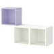 EKET Combinación mueble de almacenaje, lila claro/blanco, 105x35x70 cm