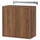 EKET Mueble mural 2 puertas, café efecto nogal, 70x35x70 cm