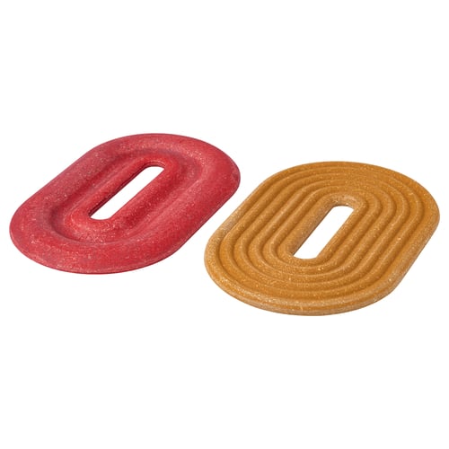ELDSTJÄRT Posaollas, set de 2, ovalado/sepia rojo, 26x16 cm