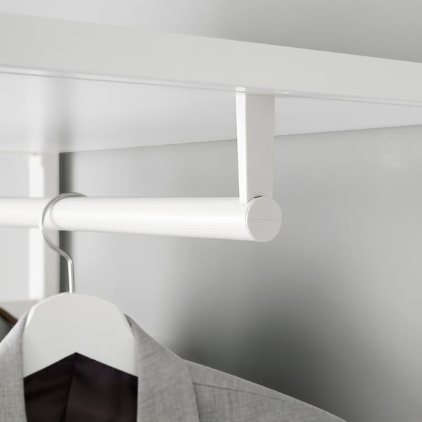 ELVARLI Combinación clóset, blanco/bambú, 245x55x216 cm