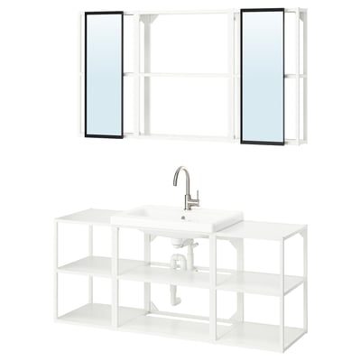 ENHET Baño, blanco, 140x43x65 cm