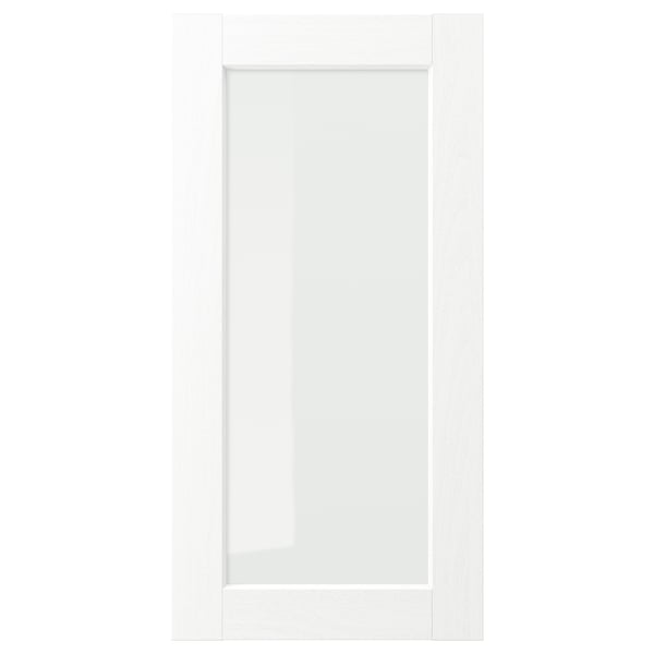 ENKÖPING Puerta de vidrio, blanco efecto madera, 40x80 cm