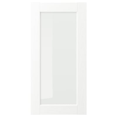 ENKÖPING Puerta de vidrio, blanco efecto madera, 40x80 cm