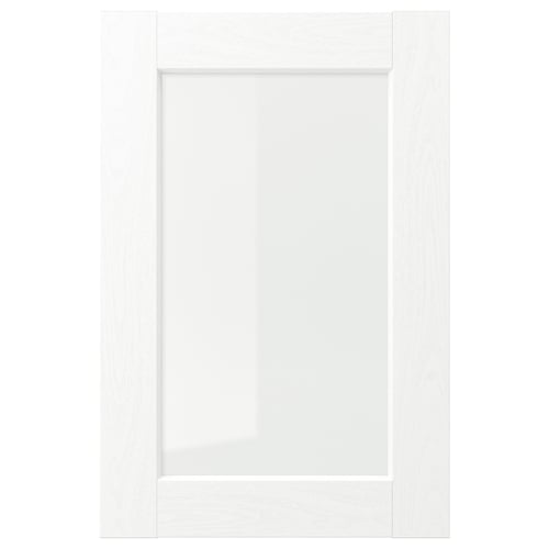 ENKÖPING Puerta de vidrio, blanco efecto madera, 40x60 cm