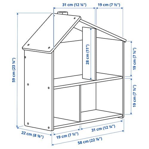 FLISAT Casa de muñecas/Repisa mural