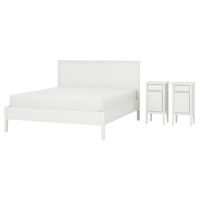 GULLABERG Muebles dormitorio, set de 3, blanco, 140x200 cm