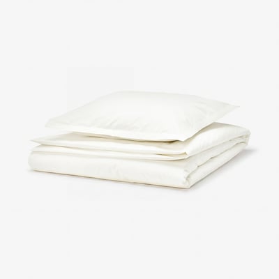 HAMPFLOCKEL Funda plumón con funda almohada, blanco, 150x200/50x60 cm