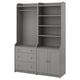 HAUGA Mueble de almacenamiento, gris, 139x46x199 cm