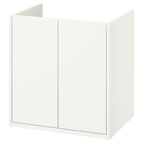 HAVBÄCK Mueble lavamanos con puertas, blanco, 60x48x63 cm
