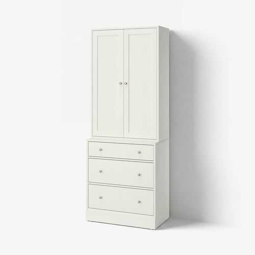 HAVSTA Buffet, blanco, 81x47x212 cm
