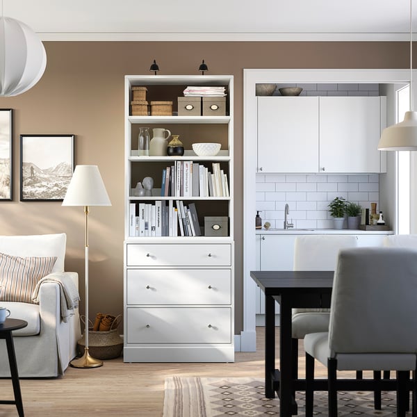HAVSTA Mueble de almacenamiento, blanco, 81x47x212 cm