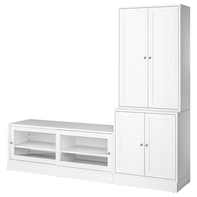 HAVSTA Rack de TV, blanco, 241x47x212 cm