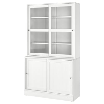 HAVSTA Vitrina, blanco, 121x47x212 cm