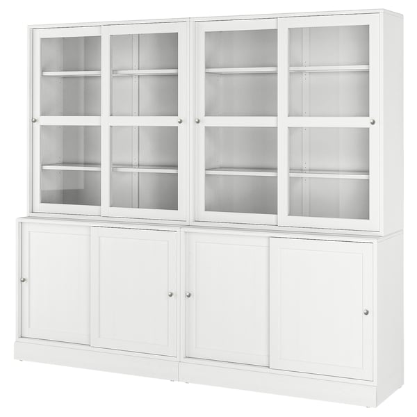 HAVSTA Vitrina, blanco, 242x47x212 cm