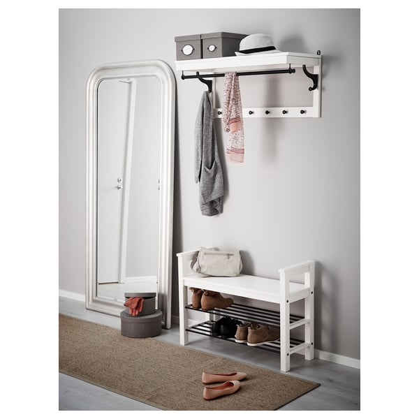HEMNES Perchero de pared, blanco, 85 cm
