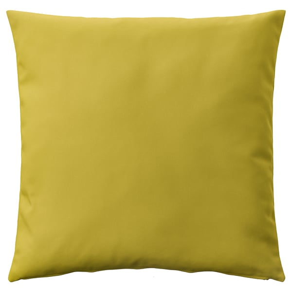 HJÄRTERÖ Funda de cojín, verde musgo ext/int, 50x50 cm