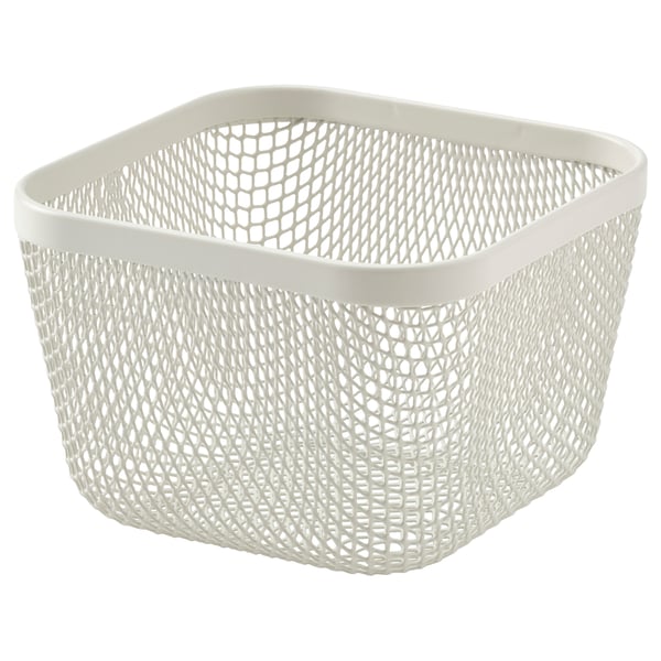 IKEA 365+ Cesta para alimentos, metal/blanco, 14x14x10 cm