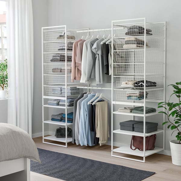 JONAXEL Combinación clóset, blanco, 142-178x51x173 cm