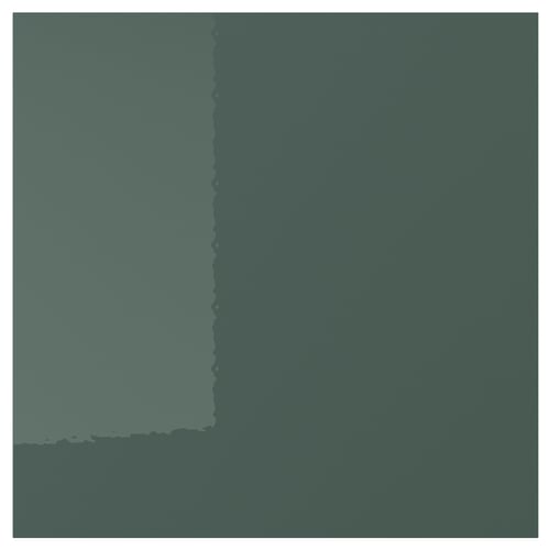 KALLARP Puerta, alto brillo gris oscuro-verde, 40x40 cm