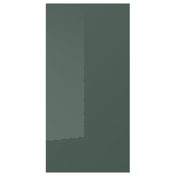 KALLARP Puerta, alto brillo gris oscuro-verde, 30x60 cm