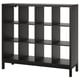 KALLAX Estante, negro/negro, 147x129 cm