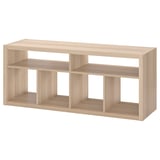 KALLAX Rack de TV, efecto roble tinte blanco, 147x60 cm