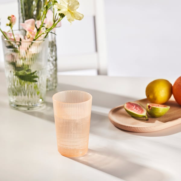 KALLSINNIG Vaso, plástico/naranjo, 38 cl