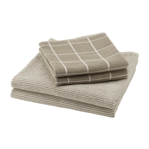 KLASESPIREA Toalla, set de 4, beige, 50x100/70x140 cm