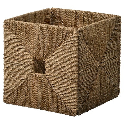 KNIPSA Canasto, junco marino, 32x33x32 cm