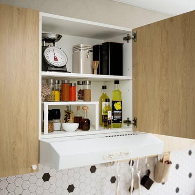 KNOXHULT Mueble mural, efecto roble, 60x60 cm
