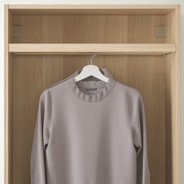 KOMPLEMENT Barra para ropa, efecto roble tinte blanco, 75x35 cm