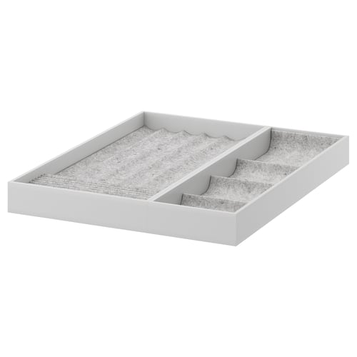 KOMPLEMENT Cajón especiero, 2 bandejas, gris claro, 50x58 cm