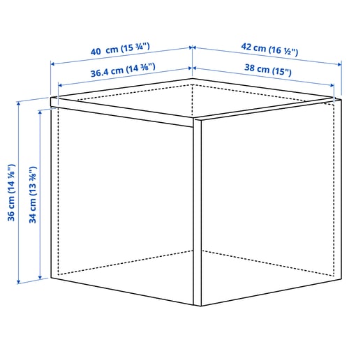 LASTARE Altillo con puerta, blanco, 40x42x36 cm