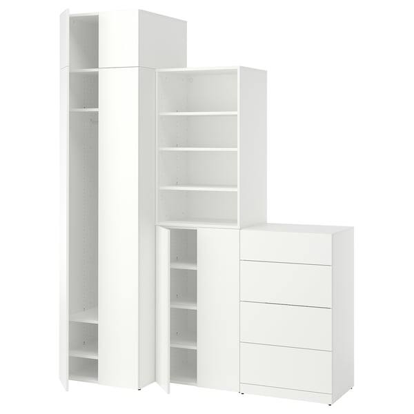 LASTARE Combinación clóset, blanco, 180x62x237 cm