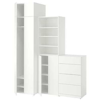 LASTARE Combinación clóset, blanco, 180x62x237 cm