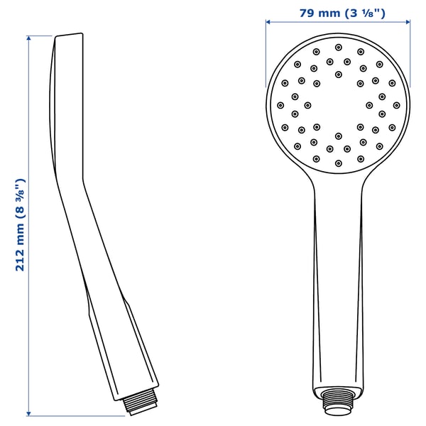 LILLREVET Cabezal de ducha, 1 función, blanco
