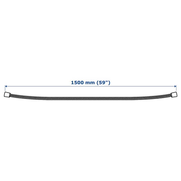 LILLREVET Flexible para ducha, blanco, 150 cm