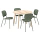 LISABO / VIHALS Juego de comedor con 4 sillas