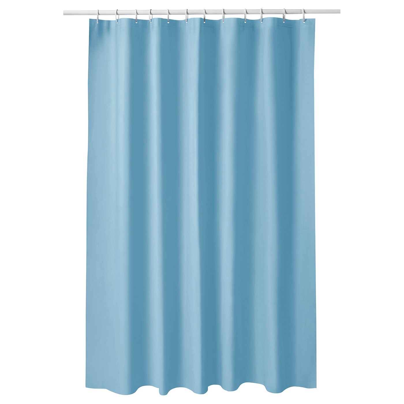 LUDDHAGTORN Cortina de baño, azul, 180x180 cm