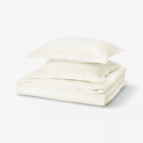 LUKTVICKER Funda plumón con 2 fundas almohada, blanco, 240x220/50x60 cm