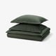 LUKTVICKER Funda plumón con 2 fundas almohada, verde oscuro, 240x220/50x60 cm