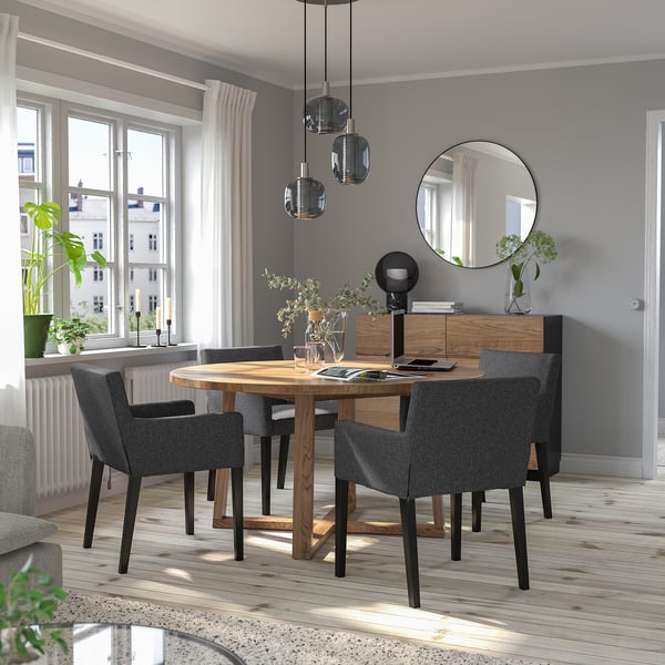 MÅRENÄS Sitial, negro/Gunnared Gris oscuro