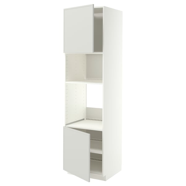 METOD, blanco/Aspudden gris claro, 60x60x220 cm