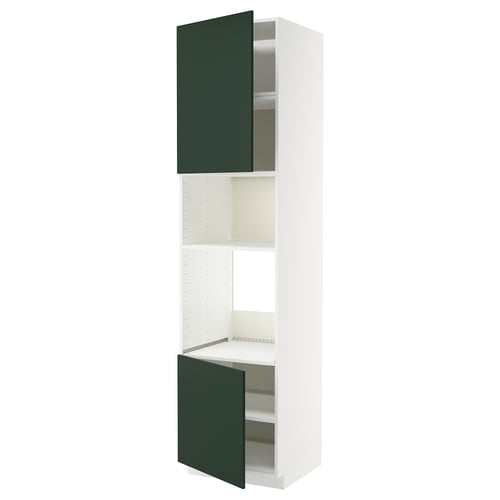 METOD, blanco/Havstorp verde oscuro, 60x60x240 cm