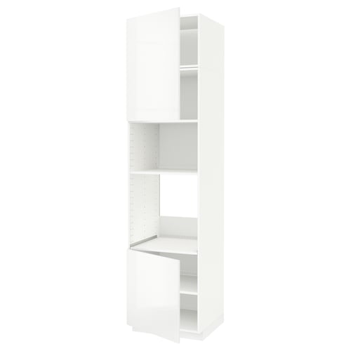 METOD, blanco/Ringhult blanco, 60x60x240 cm