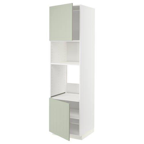 METOD, blanco/Stensund menta, 60x60x220 cm