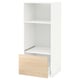 METOD / MAXIMERA, blanco/Askersund efecto fresno claro, 60x60x140 cm