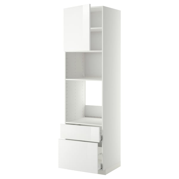 METOD / MAXIMERA, blanco/Ringhult blanco, 60x60x220 cm